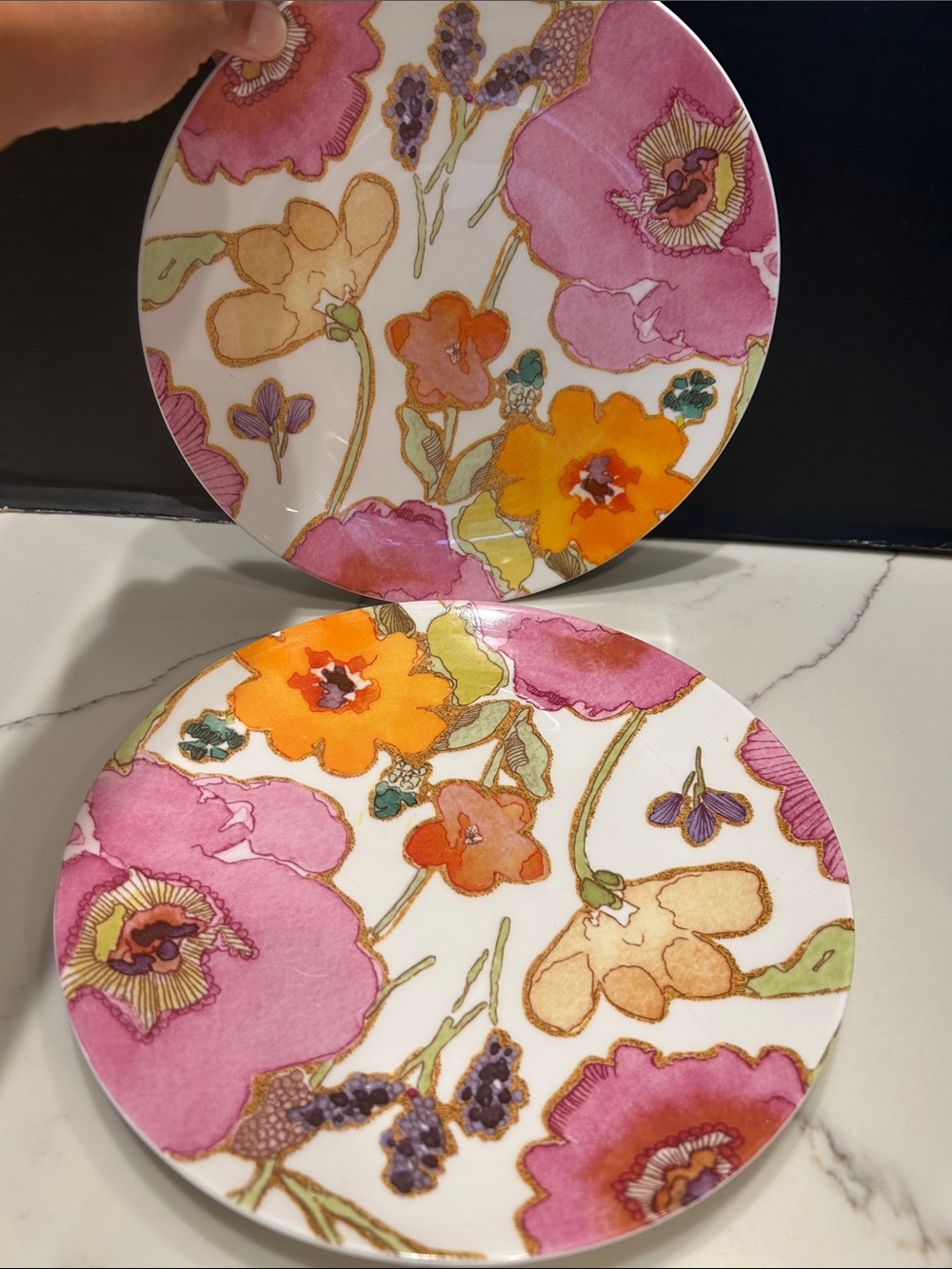 Lenox Floral Fusion Coupe Accent Plate designed by Stephanie Ryan - set of 2